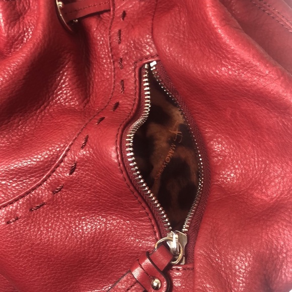 B Makousky red soft leather bag - Picture 6 of 16